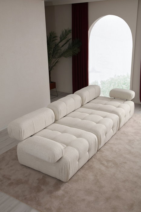 Atelier Del Sofa Doblo Sofá de 3 Plazas Cream Bouclette